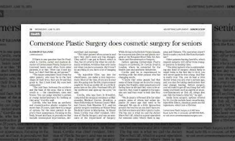 Cornerstone Plastic Surgery Cosmetic Surgery For Seniors Asbury Park Press Atlantic County